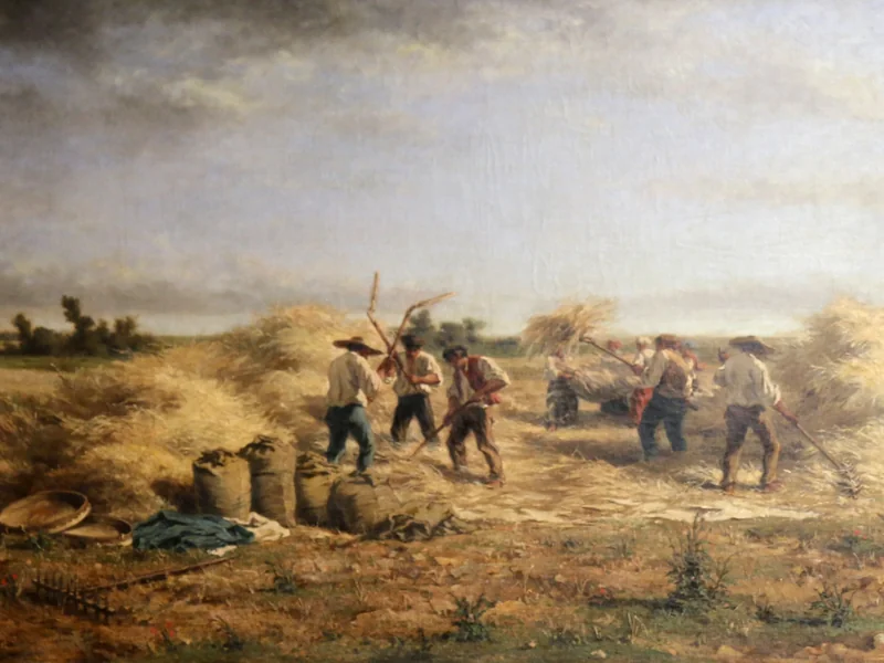 1820-Edmond Hédouin - Moissons à Chambaudoin